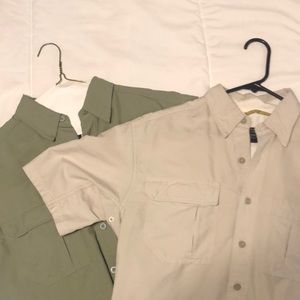 Lot of 2 Royal Robbins outdoor camping fishing hiking travel shirt. Size M S/S